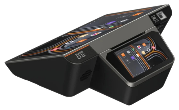 PITPOS All-in-One-Kasse auf Basis des Sunmi D3 mini: Kassendisplay, integrierter Bondrucker und Kundendisplay in einem Gehäuse